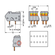 WAGO - Leiterplattenklemme 218-514/000-006 − 30 Stück