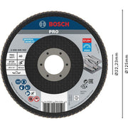 Bosch - Trenn-/Schleifscheibe PRO X571 2608606922 Fächerschleifscheibe