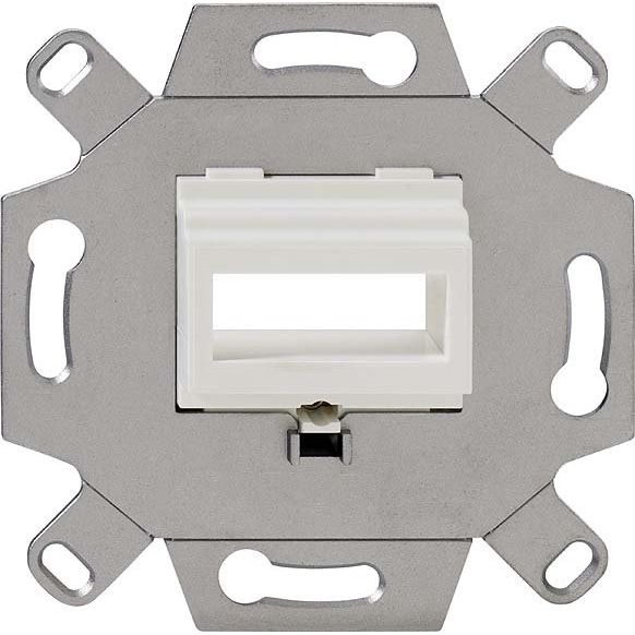 Rutenbeck - Einsatz/Abdeckung für Kommunikationstechnik Montageadapter SC-D/LC-Q-MA Up rw 2-fach, reinweiß − 10 Stück