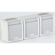 Panasonic - Steckdose 3-fach 90591498-DE waager. FR-AP IP54