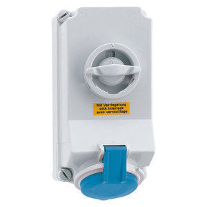 Bals Elektrotech - CEE-Steckdose abschaltbar, abgesichert (IEC 60309) Wandsteckdose abschaltbar 16097 verriegelt 32A 3p 2