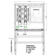 GSAB Elektrotechnik - Zähler-Komplettschrank Wandlermessung 52.W250.001 250A Gr.1