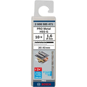 Bosch - Bohrer PRO Metal HSS-G 2608585471 Spiralbohrer 1,6 x