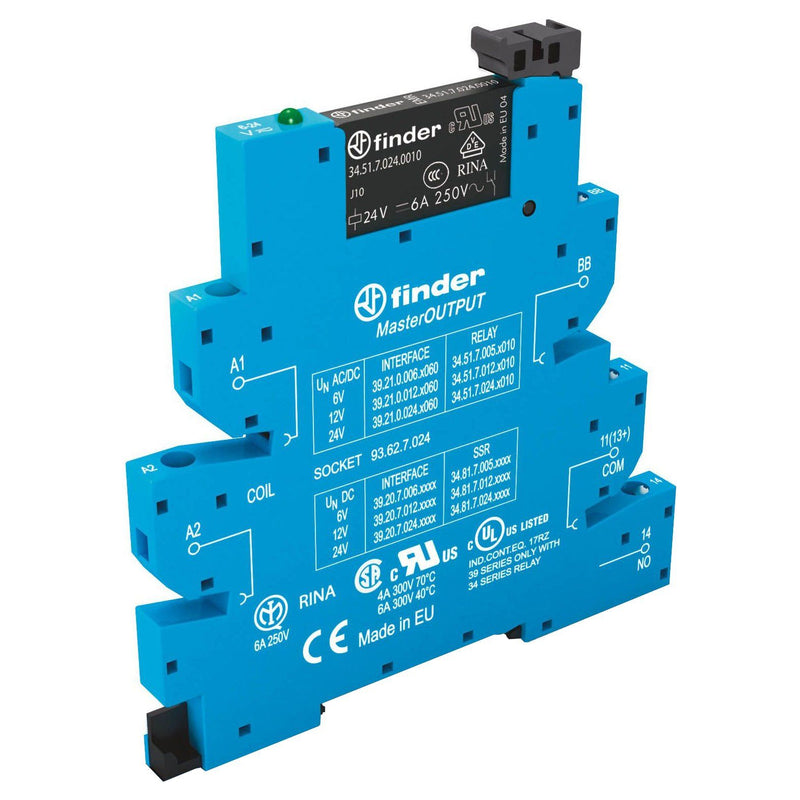 Finder - Schaltrelais EMR-Koppelrelais 39.21.8.230.0060 MasterOUTPUT − 10 Stück