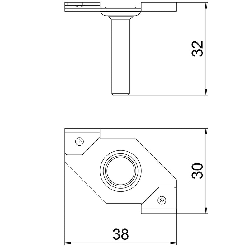 OBO Bettermann - Befestigungsklammer Deckenprofilklammer SPC M6x25 mit Gewindebolzen − 100 Stück