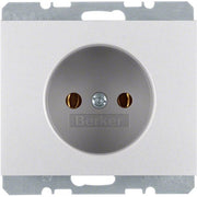 Berker - Steckdose Alu 6167157003 o. Schutzkontakt
