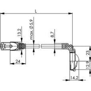 Telegärtner - Patchkabel Kupfer Patchkabel S/FTP 6A 100008492 gb 3,0m 1x90Grd
