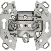 Wisi - Antennensteckdose Durchgangsdose, 14 dB DD15 HP 3-Loch, KDG zert