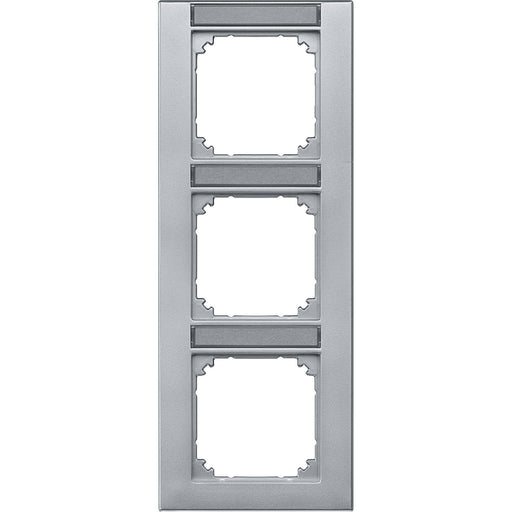 Merten - Abdeckrahmen Rahmen 3f.alu 476360 beschriftbar senkr