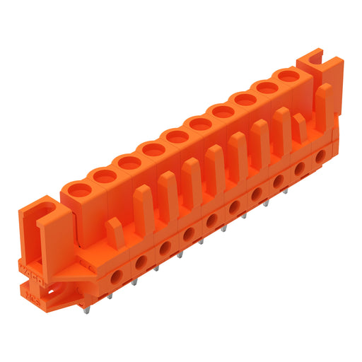 WAGO - Leiterplattensteckverbinder THT-Federleiste gerade 232-170/047-000 Maß 5,08mm,orange − 25 Stück