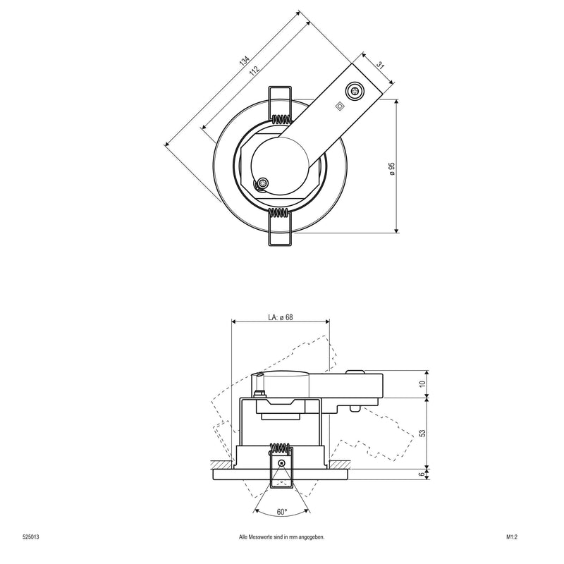 EVN Lichttechnik - Downlight/Strahler/Flutlicht EB-Leuchte 525 013 chr-sat 50W 230V IP20