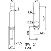 OBO Bettermann - Bügelschelle BS-U3-M-22 FT 3-fach − 50 Stück