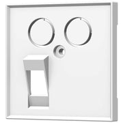 Homeway - Multi-Einsatz/Abdeckung für Daten- und Kommunikations-Anschlusstechnik Zentralplatte HW-ZLWLRWG55V1 TV + LWL 55x55mm rw