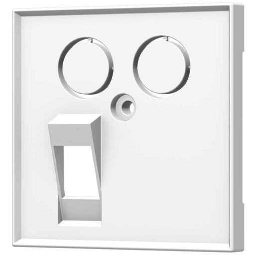 Homeway - Multi-Einsatz/Abdeckung für Daten- und Kommunikations-Anschlusstechnik Zentralplatte HW-ZLWLRWG55V1 TV + LWL 55x55mm rw