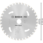 Bosch - Kreissägeblatt PRO Steel cordless 2608837749 Kreissägeblatt 160 x