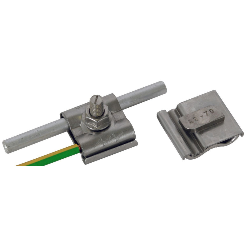 DEHN - Erdanschlussklemme Uni-Erdungsklemme UEK810AQ450HKSM8V2A M8 Rd8-10mm+4-50qmm