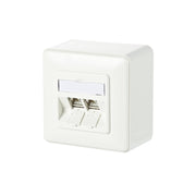 Metz Connect - Kommunikationsanschlussdose Kupfer Anschlussdose C6Amodul AP 130B11D20002-E 2Port 180 AP,rws − 10 Stück