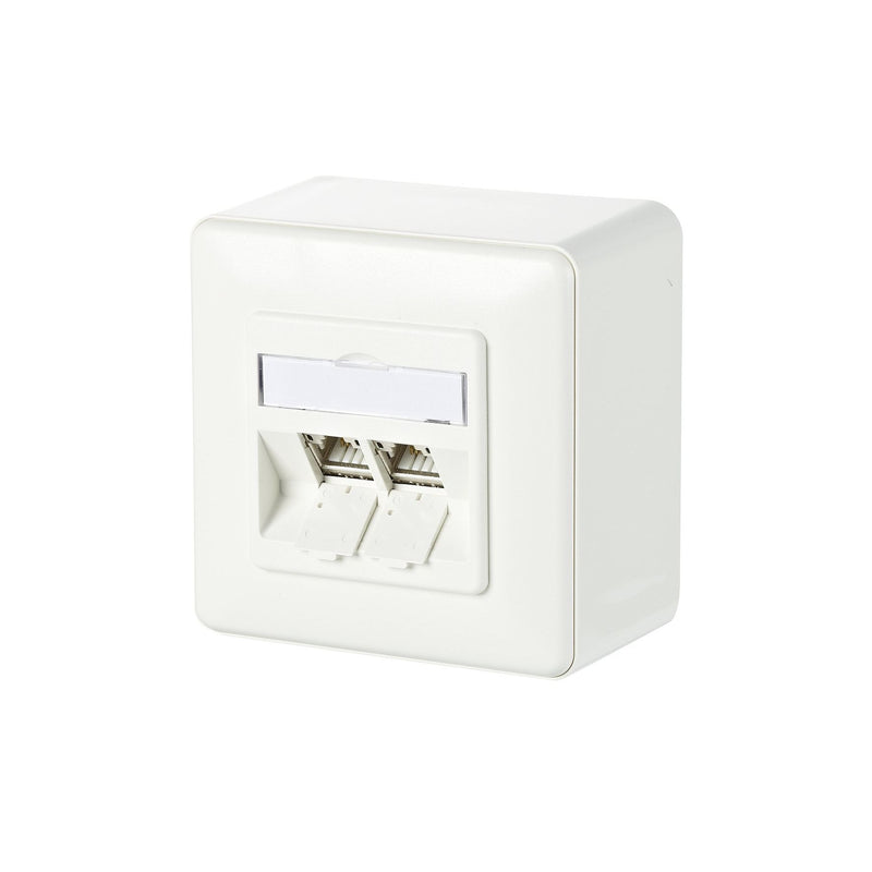 Metz Connect - Kommunikationsanschlussdose Kupfer Anschlussdose C6Amodul AP 130B11D20002-E 2Port 180 AP,rws − 10 Stück