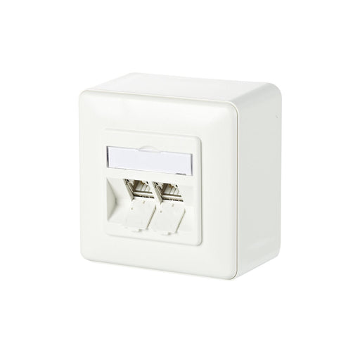 Metz Connect - Kommunikationsanschlussdose Kupfer Anschlussdose C6Amodul AP 130B11D20002-E 2Port 180 AP,rws − 10 Stück