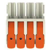 WAGO GmbH & Co. KG - Ein- und mehrpolige Klemmenleiste 1-Leiter-Federleiste Hebel 832-1104 Push-inCAGECLAMP,lgr − 20 Stück