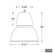 LTS Licht&Leuchten - Pendelleuchte LED-Pendelleuchte CAPL 300.2040.55 si CAP01 840 55°