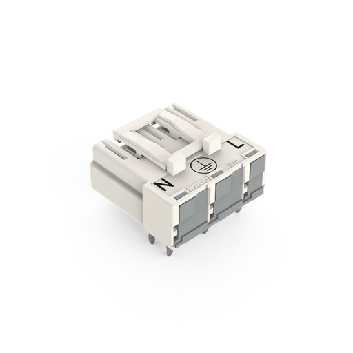 WAGO - Leiterplattensteckverbinder Stecker für Leiterplatten 770-833/011-000 3-polig,weiß − 100 Stück