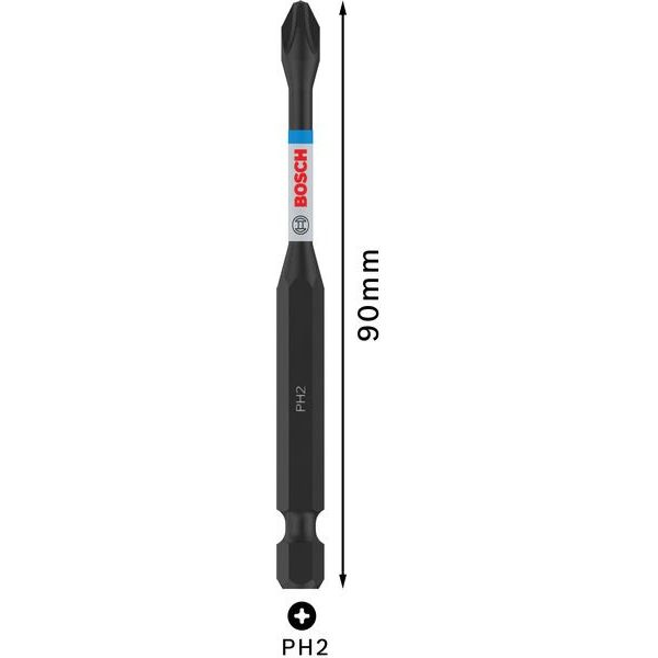 Bosch - Bit PRO Phillips Impact 2608522524 Bit, PH2, 90 mm