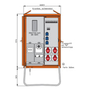 Walther Werke - Baustromverteiler Anschlussverteilerschrank WAV0316CR1 69kVA f.Container