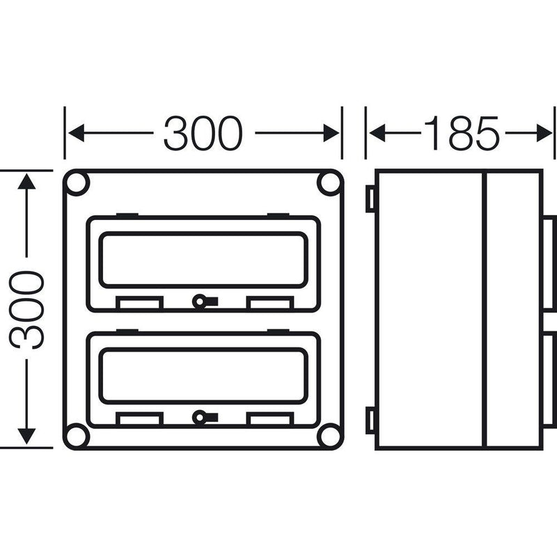 Hensel - Installationskleinverteiler Automatengehäuse Mi 1227 24TE