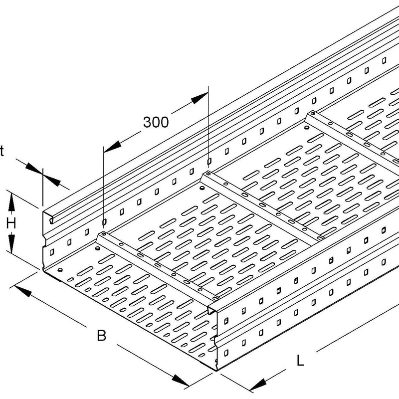 Niedax - Kabelrinne Weitspannkabelrinne WRL 150.200/3 − 3 Meter