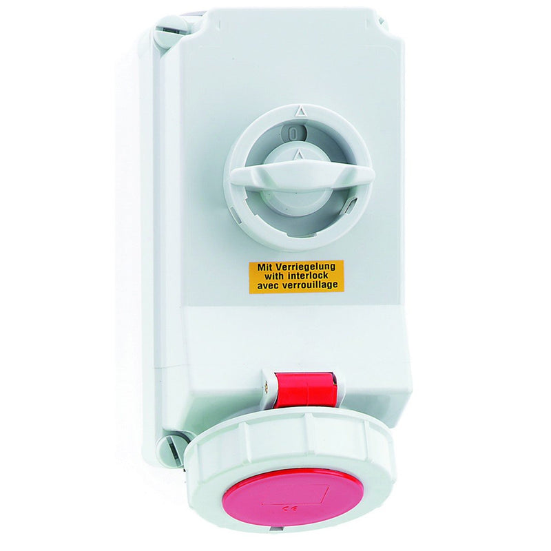 Bals Elektrotech - CEE-Steckdose abschaltbar, abgesichert (IEC 60309) Wandsteckdose abschaltbar 160177 verriegelt 32A 5p 4