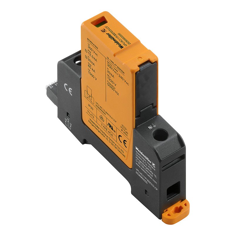 Weidmüller - Überspannungsableiter für Energietechnik/Stromversorgung Überspannungsschutz VPUACI1R300/12.5LCF mit Fernmeldekontakt