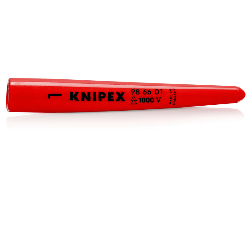 Knipex - Verschlusskappe für Kabelschutzrohre für Erdverlegung Aufsteck-Tülle 98 66 01 konisch 10mm isol. − 6 Stück