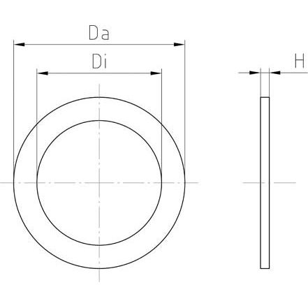 Jacob - Dichtring, flach Dichtring 321 D PG21-28,3x33,5x3