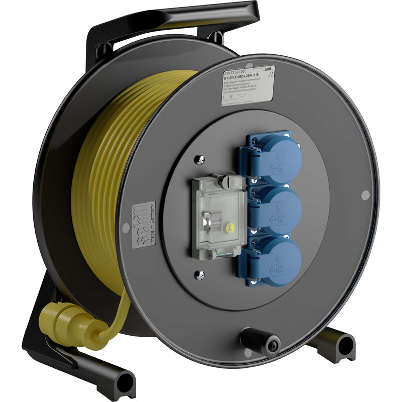 Schill - Kabeltrommel Spezialgummi-Kabeltrommel GT 310FIMD325PU315 m. FI und Steckdosen