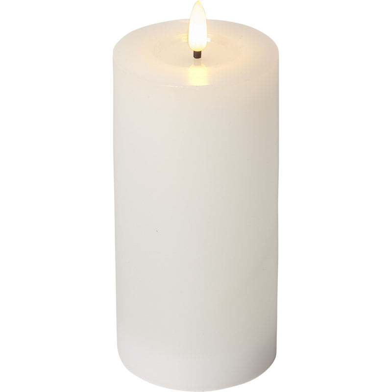 Star Trading - Festbeleuchtung LED-Wachskerze 061-42-1 weiß 7,5x17,5flack
