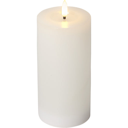Star Trading - Festbeleuchtung LED-Wachskerze 061-42-1 weiß 7,5x17,5flack