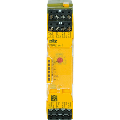 Pilz - Gerät zur Überwachung von sicherheitsgerichteten Stromkreisen Not-Aus-Schaltgerät PNOZ s4.1 #750124 24VDC 3 n/o 1 n/c