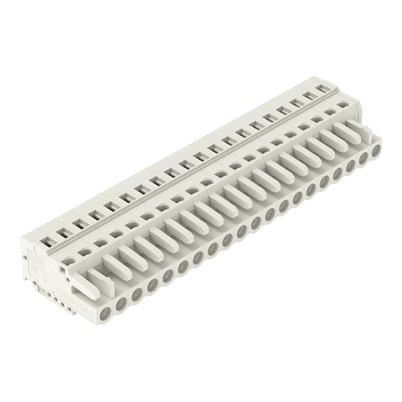 WAGO - Kabelsteckverbinder für Leiterplattensteckverbinder 1-Leiter-Federleiste 721-120/026-000 CAGECLAMP 2,5mm²,lgr − 10 Stück