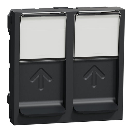 Schneider Electric - Einsatz/Abdeckung für Kommunikationstechnik Unica Zentralplatte NU942054 Datendose 2xRJ46