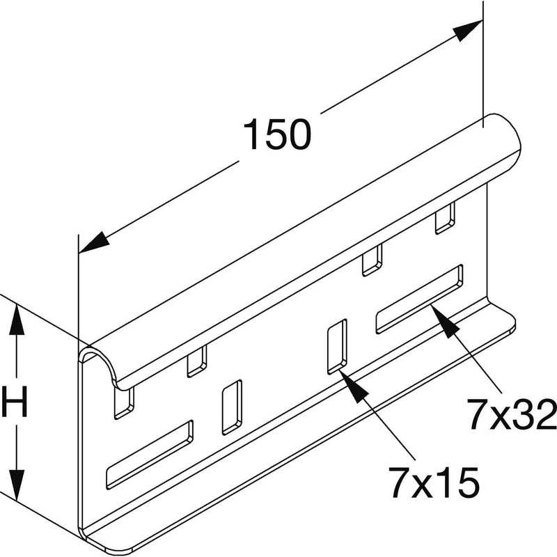 Rico - Verbinder für Kabeltragsystem Stossverbinder 151E12-AV