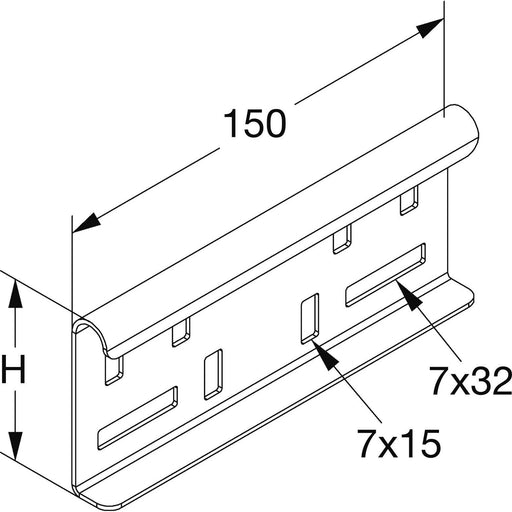Rico - Verbinder für Kabeltragsystem Stossverbinder 151E12-AV − 1 Stück by Rico
