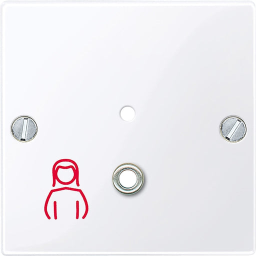 Merten - Zentralelement Klinikinstallation Zentralplatte aws/gl MEG4843-0325 Zugtaster
