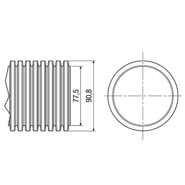 Maico - Spiralschlauch aus Kunststoff nicht isoliert Flexrohr MF-F90