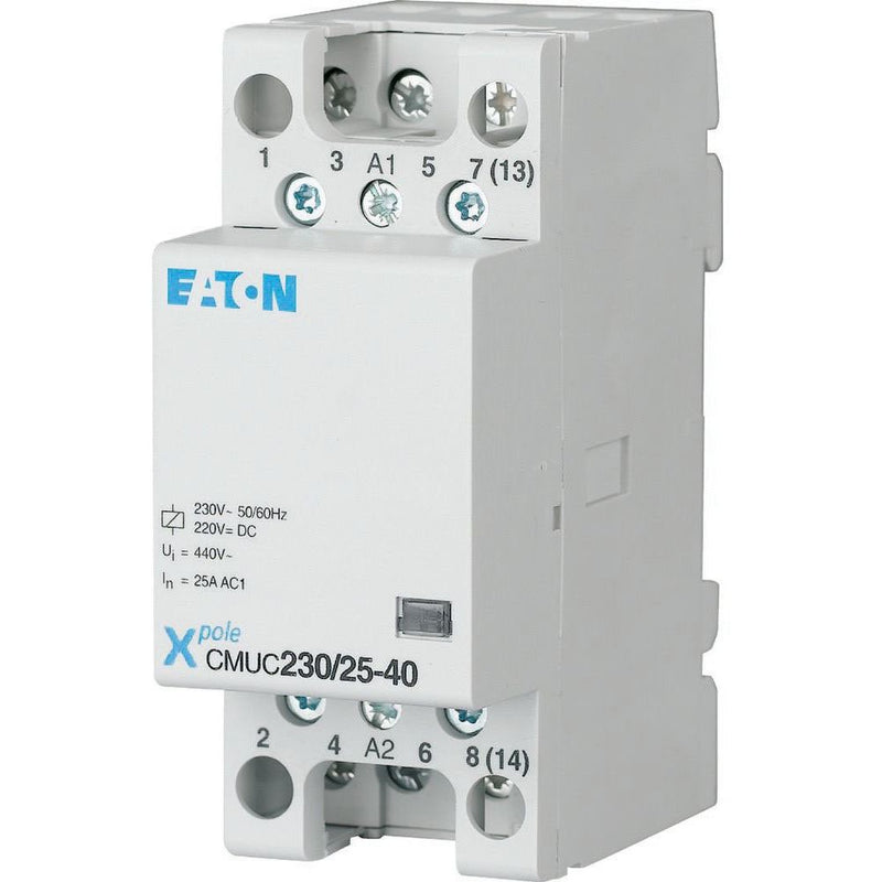 Eaton - Installationsschütz für Reiheneinbau Installationsschütz CMUC230/25-40 230VAC/DC, 4S, 25A