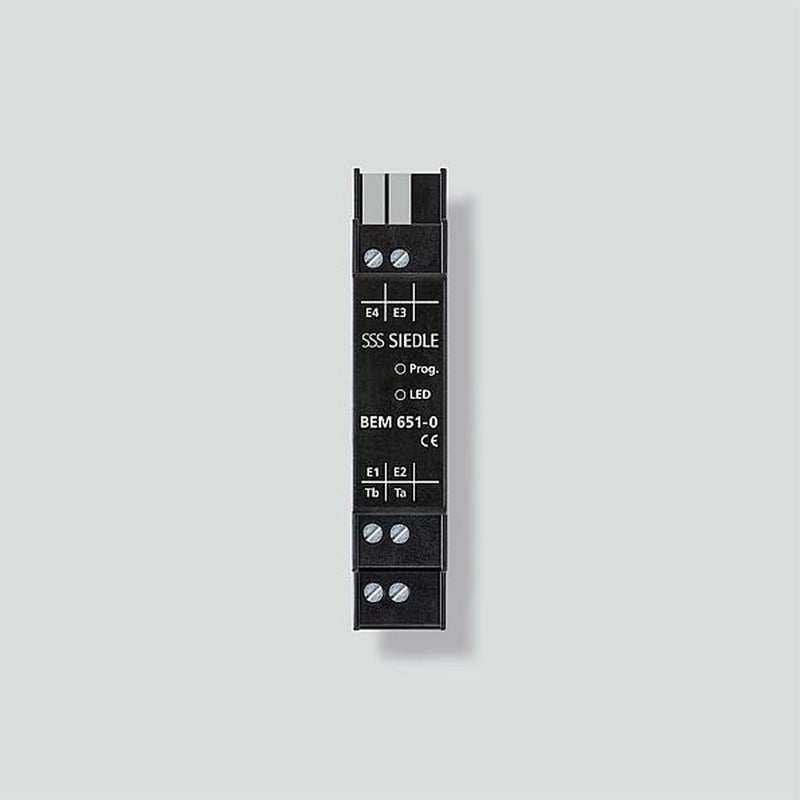 Siedle&Söhne - Zusatzgerät für Türkommunikation Bus-Eingangs-Modul BEM 651-0 Schwarz Hutschiene