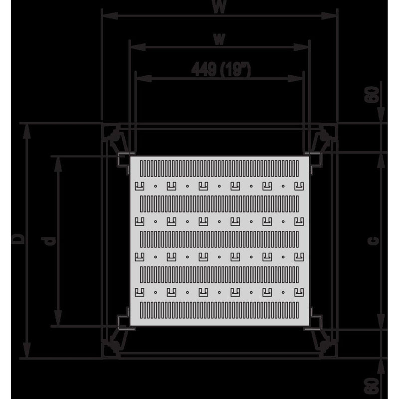 Schroff - Komponente für den Ausbau (Schaltschrank) Fachboden 22117843 800mm
