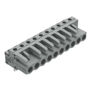 WAGO - Leiterplattensteckverbinder THT-Federleiste abgewink. 232-240 Rastermaß 5mm,grau − 50 Stück