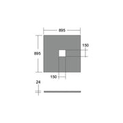 Brumberg Leuchten - Mechanisches Zubehör/Ersatzteile für Leuchten Akustikpaneel Q895mm 85130442 Auss. Q150mm, grey