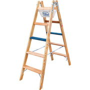 ILLER-LEITER - Stufenleiter Holz Stufen Stehleiter 2104-7 ERGO Plus 2x4 Stufen